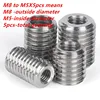 M2-M12stainless steel 304 inside outside thread Adapter screw wire thread insert sleeve Conversion Nut Coupler Convey 1216 ► Photo 2/6