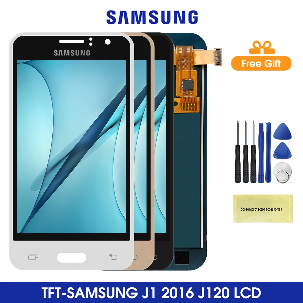ЖК дисплей 4 5 ''J120 для Samsung Galaxy J1 2016 с сенсорным экраном и дигитайзером в сборе