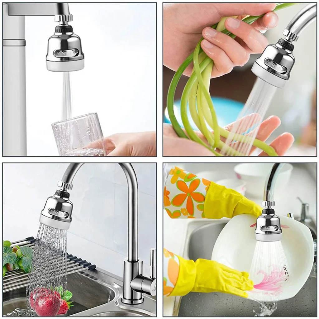 2 Pcs Rotatable Water Saving Aerator Tap for Kitchen Faucet Aerator Faucet Nozzle Filter Adapter Bubbler For Home Kitchen