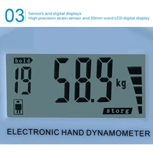 Ручной измеритель мощности, высокоточный Регулируемый ЦИФРОВОЙ динамометр с ЖК-дисплеем для занятий спортом на открытом воздухе, фитнес-аксессуары, измерительный прибор