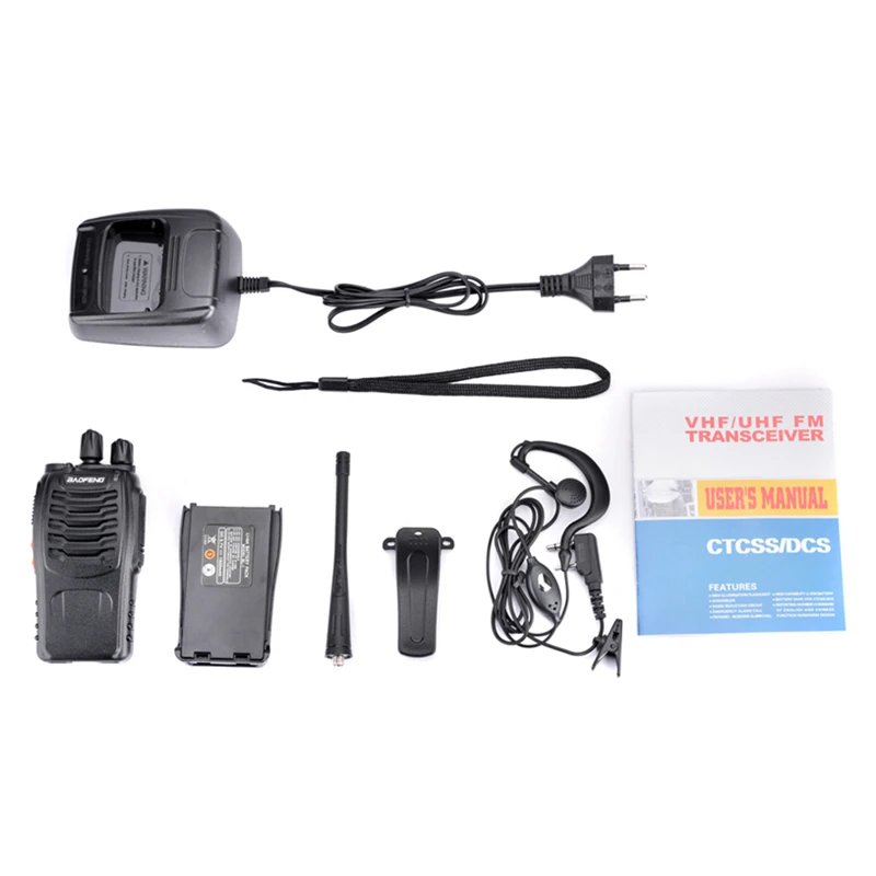 Baofeng BF-888s рация UHF BF888s 5 Вт 16CH портативная Walki Talki 400-470 МГц 888S CB двухстороннее радио Comunicador