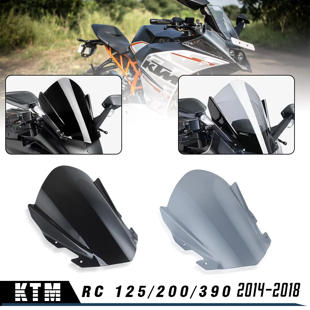 

RC 125 RC 200 RC 390 Accessories Windscreen Windshield Shield Wind Deflectors for 2014-2018 KTM RC125/RC200/RC390 Motorcycle