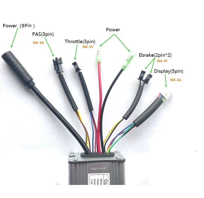 Electric Bicycle Accessories Lcd Display kunteng controller PAS Ebreak thumb throttle for ebike kit