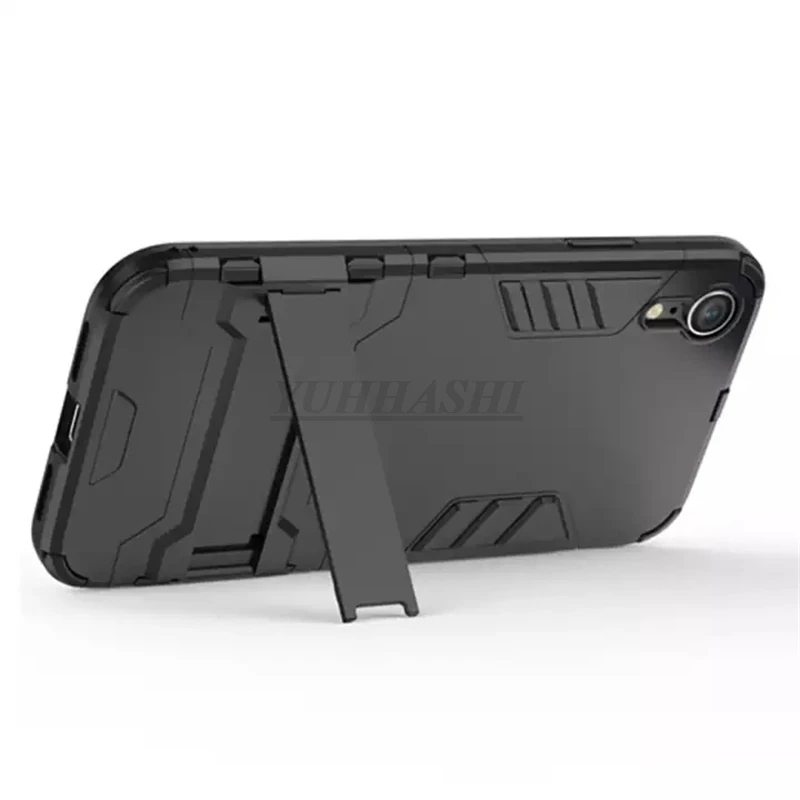 Защитный противоударный жесткий чехол yuhashi с подставкой для iPhone XR, защитный чехол с держателем для задней панели телефона, чехол-бампер для iPhone XR, Funda
