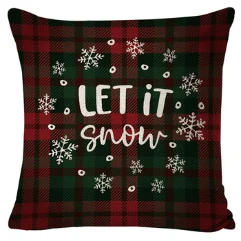 

Pillow Case Christmas Plaid Pattern Sofa Car With Home Decoration Pillowcase Christmas Decoration наволочка