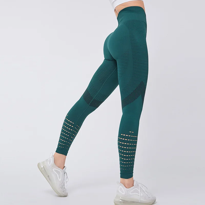 Mallas deportivas sin costuras para mujer, pantalones de realce, de cintura alta, para gimnasio, entrenamiento, correr, Fitness