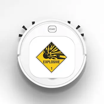 

1800Pa USB Smart Robot Rechargeable 3 in 1 Auto Smart Robot Strong Suction Sweeper Vacuum Cleaners EXPLOSIVE Warning