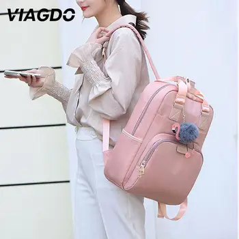 

Laptop Bag Leisure Backpack Hiking Outdoor Sports Teenagers Travel Both Shoulders Waterproof Oxford Cloth USB Charge Fashion