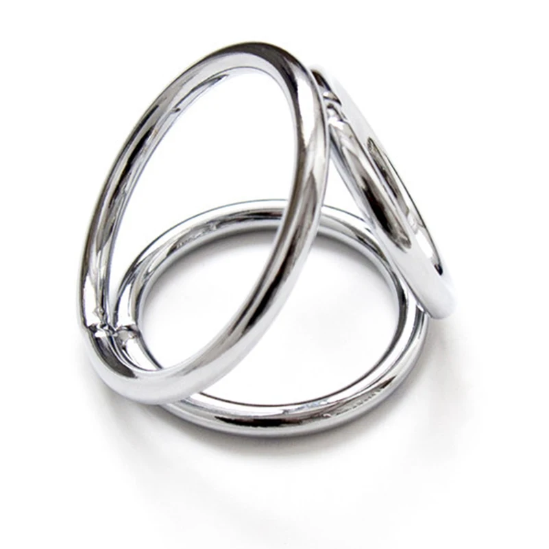 hc044Triple Cock Rings Metal lock ring  (2)
