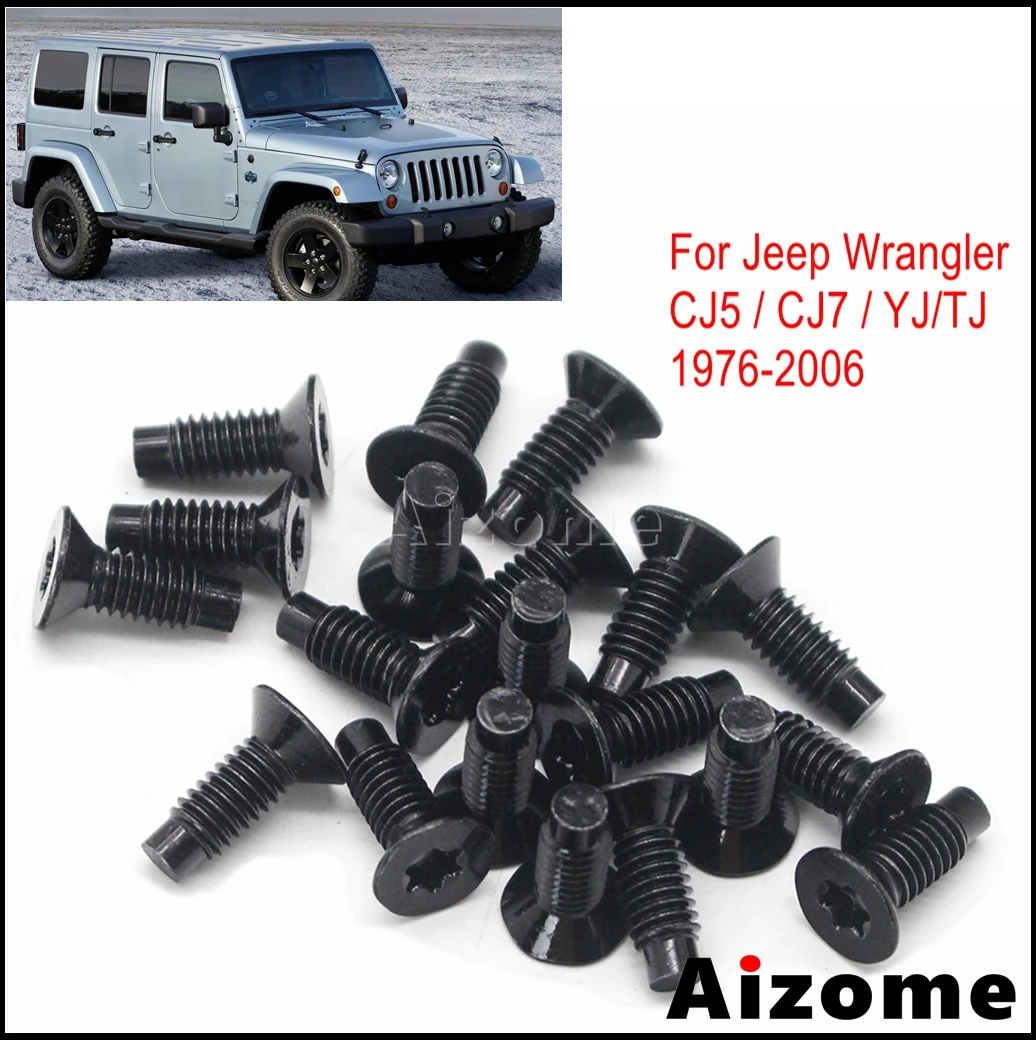 For 1976-2006 Jeep Wrangler Cj5/cj7/yj/tj Torx Screws Bolts Replacement Windshield  Frame Doors Hinge Tailgate Screws Accessories - Windscreens & Wind  Deflectors - AliExpress