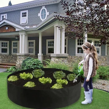 

Aeration Fabric Round Raised Garden Bed Grow Bags Pot Container ECO MATERIAL