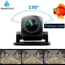 Smartour – Caméra de recul avec lentille fischeye pour voiture, HD, 1080P, trajectoire dynamique, ligne de stationnement, véhicule, parking, piste