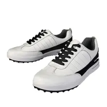 Мужские дышащие кожаные туфли для гольфа; мужские водонепроницаемые Нескользящие кроссовки; износостойкие кроссовки для гольфа на шнуровке; EU39-45; AA51031