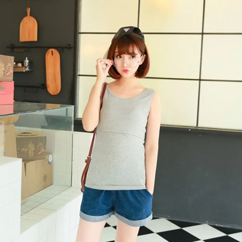 Good Buy Tank-Tops Shirts Breastfeeding-Vest Pregnant-Women Maternity-Nursing Summer Cotton  LWyX65ROX