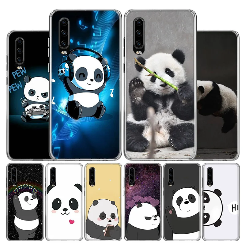Panda Anime Cute Cover Phone Case Per Huawei P30 P20 P10 P40 P50 Pro Mate 20 40 30 10 Lite Popular Fundas Art Gift Coque Shell