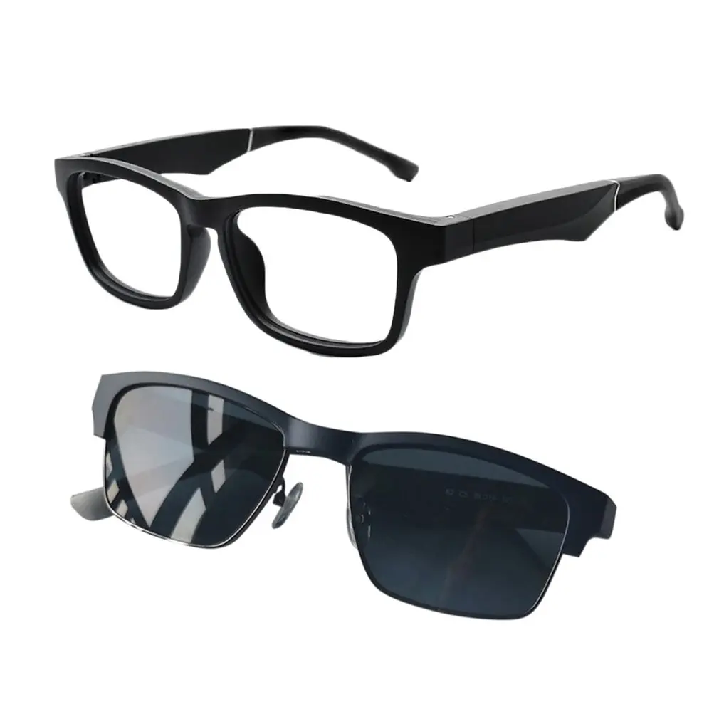 K1K2 умные беспроводные очки анти-синие поляризованные беспроводные коммуникационные полуоткрытые солнцезащитные очки черная оправа