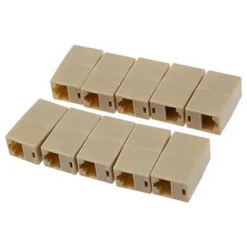 

10 X CAT5 RJ45 Network Cable Extender Plug Coupler Joiner Splitter Connector Adapter