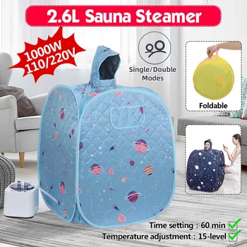 

Steam Sauna Portable Steam Bath Home Sauna Household Infrared Sauna Box SPA with Steam Generator Capacity 2.6L Weight Loss