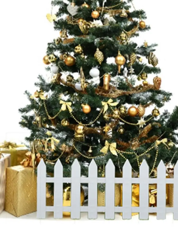 Забор для рождественской елки белый ПВХ забор садовое ограждение объемный забор широкое применение DIY продукт Высокое качество Быстрая