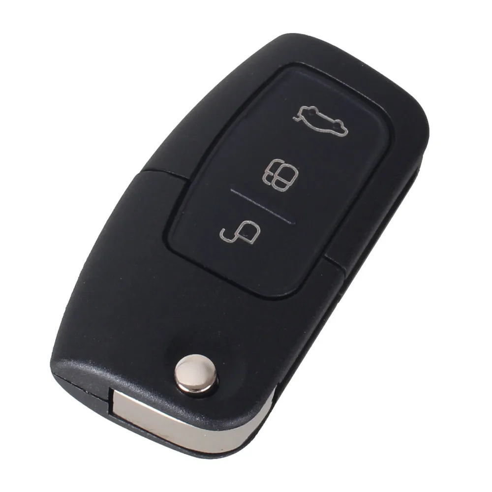 KEYYOU, 433 МГц, ID60 чип, откидной, складной, без выреза, Автомобильный ключ, корпус, пульт дистанционного управления, Автомобильный ключ для Ford Focus Fiesta C Max Ka, 3 кнопки