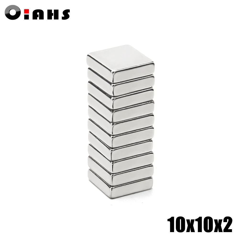 10/20 шт. 10x10x2 неодимовый магнит 10*10*2 мм N35 NdFeB блок супер мощный сильный постоянный
