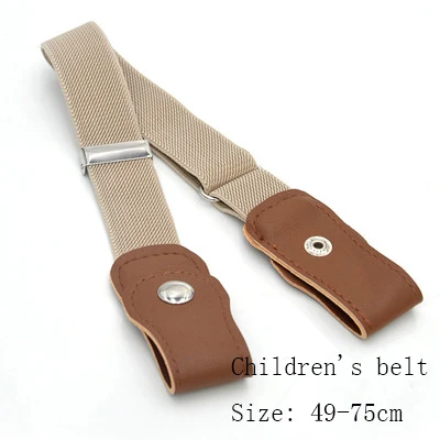 Buckle-Free Belt For Jean Pants,Dresses,No Buckle Stretch Elastic Waist Belt For Women/Men,No Bulge,No Hassle Waist Belt Kids Beige