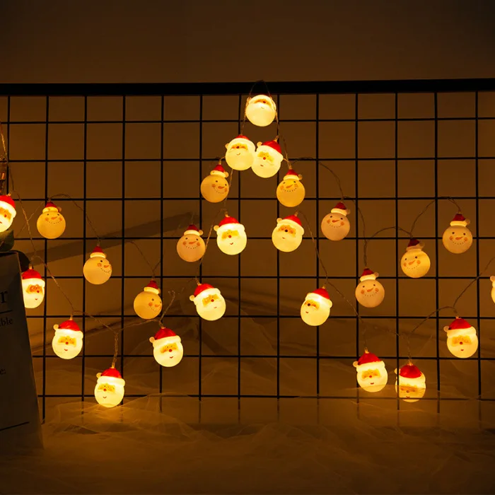 1.5M 10 LEDs Santa Claus String Lights Snowman Christmas Tree Decoration Lights Flashing Lights TN88