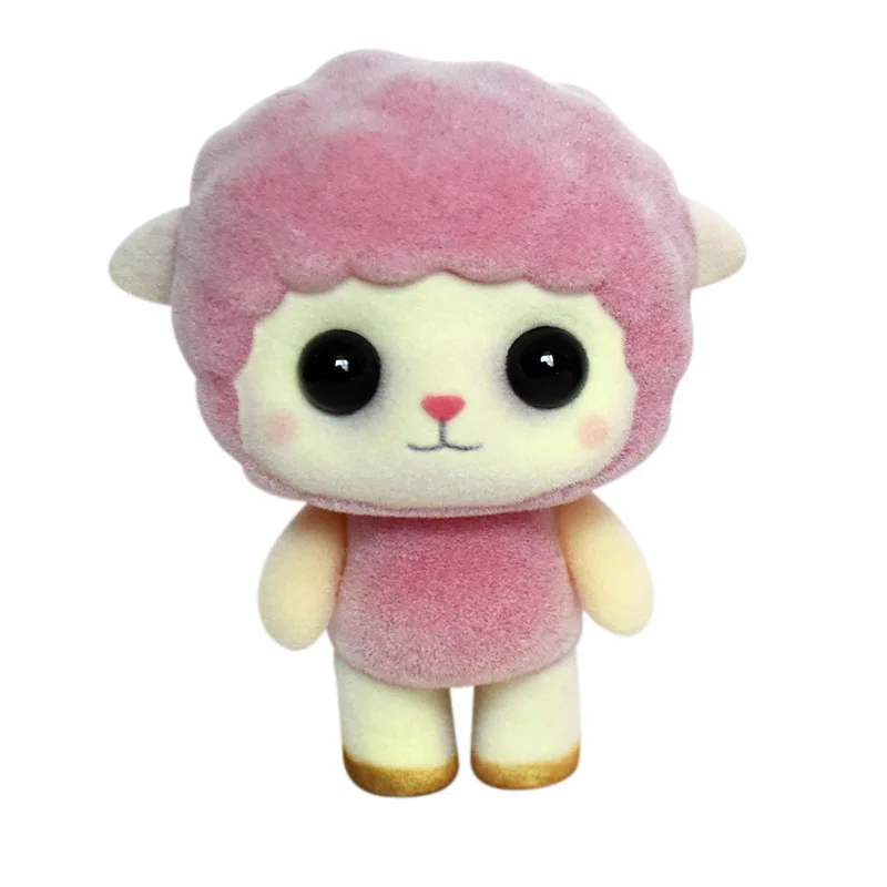 

Flash Net Red Plastic Flocking Toy Pink Mutton Sheep Birthday Gift Creative Gift Plush Doll Surprise Doll