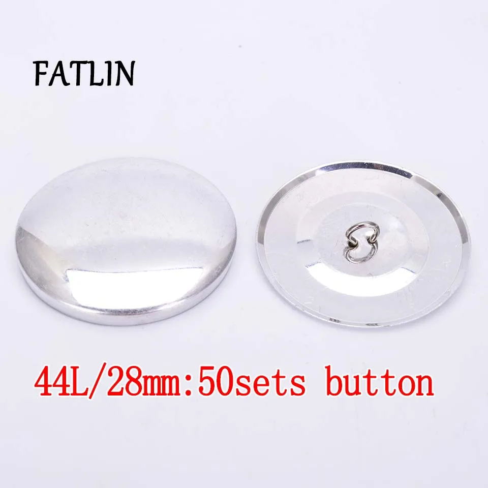 44L28mmButton 50sets Покрытая кнопка 20Sets1set инструмент флисовая ткань Кнопка Форма бусины круглая ткань крышка Ткань Кнопка база полуфабрикат - Цвет: 44L28mmButton 50sets