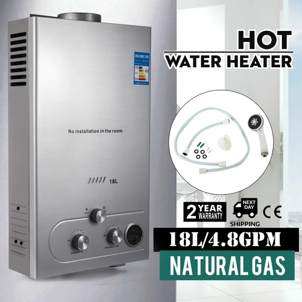 VEVOR 18L 4.8GPM 36 кВт безрезервуарный бойлер водонагреватель с насадкой для душа