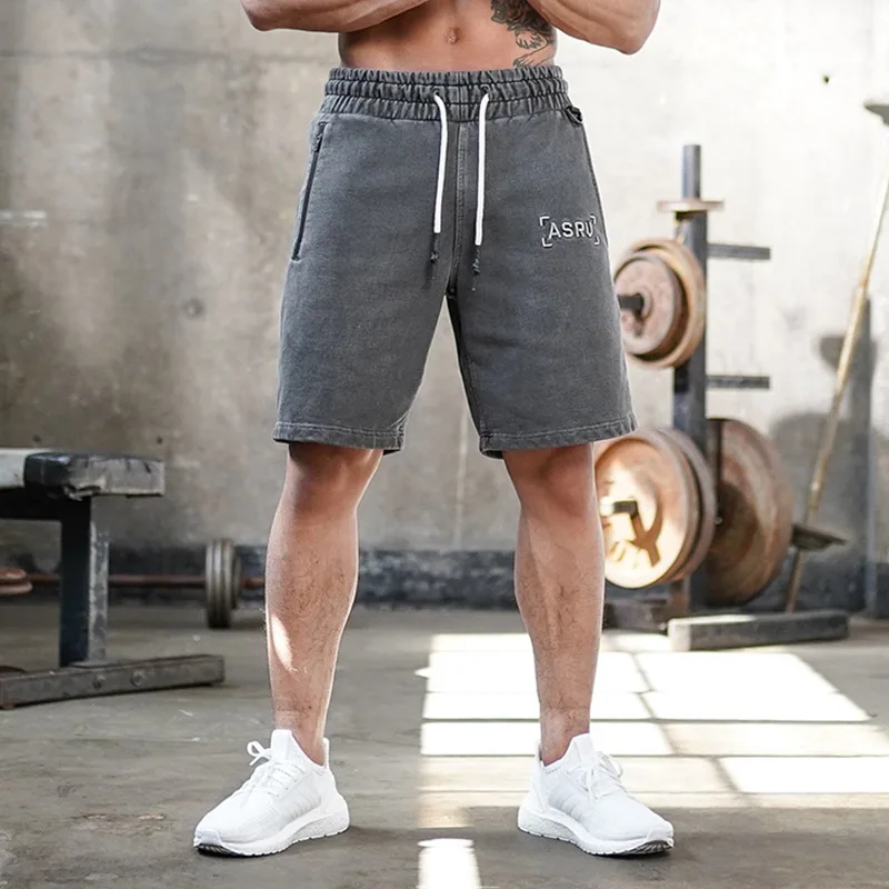 Men Fashion New 100% Cotton Shorts Fitness Bodybuidling Workout Gym Short Pants | Мужская одежда