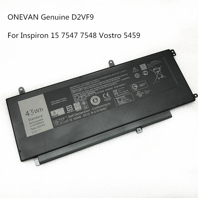 Оригинальный аккумулятор onwan для ноутбука D2VF9 0PXR51 0YGR2V PXR51 DELL Inspiron 15 7547 7548 Vostro 14 5000