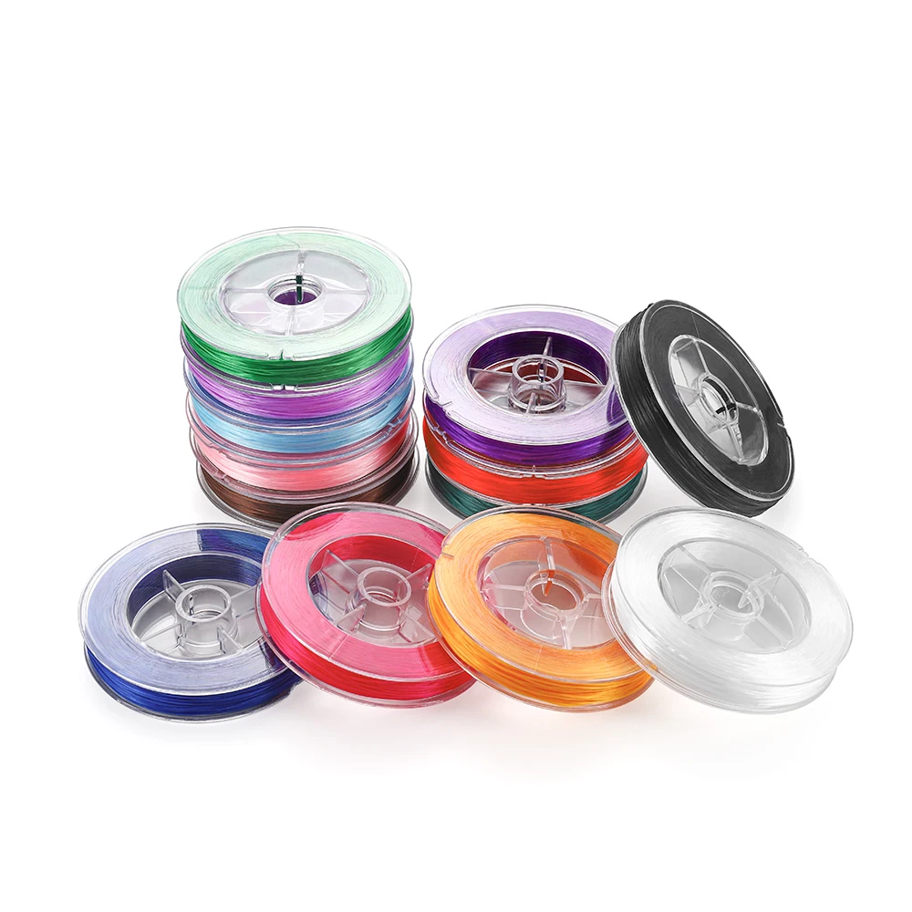

50 Meters/roll Flexible Beaded Cord Elastic Cord Mixed Colors For Beaded Bracelet DIY Handmade Jewelry Making Findings Supplies