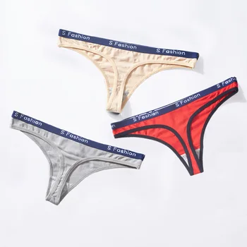 

Fashion New Comfortab Sexy Panties for Women Cotton Soft Thong Briefs Lingerie Comfort Letter G-string Underpants Underwear Xl
