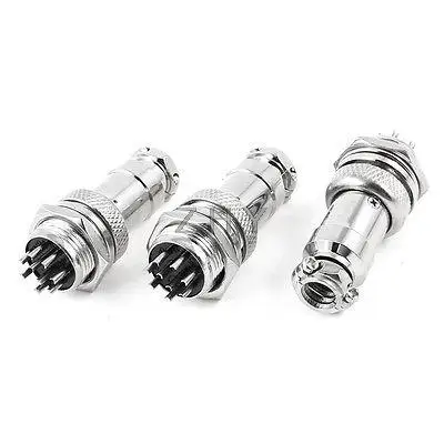

16mm 9P 9 Pin Metal Aviation Connector Plug 5A 200V AC 3pcs