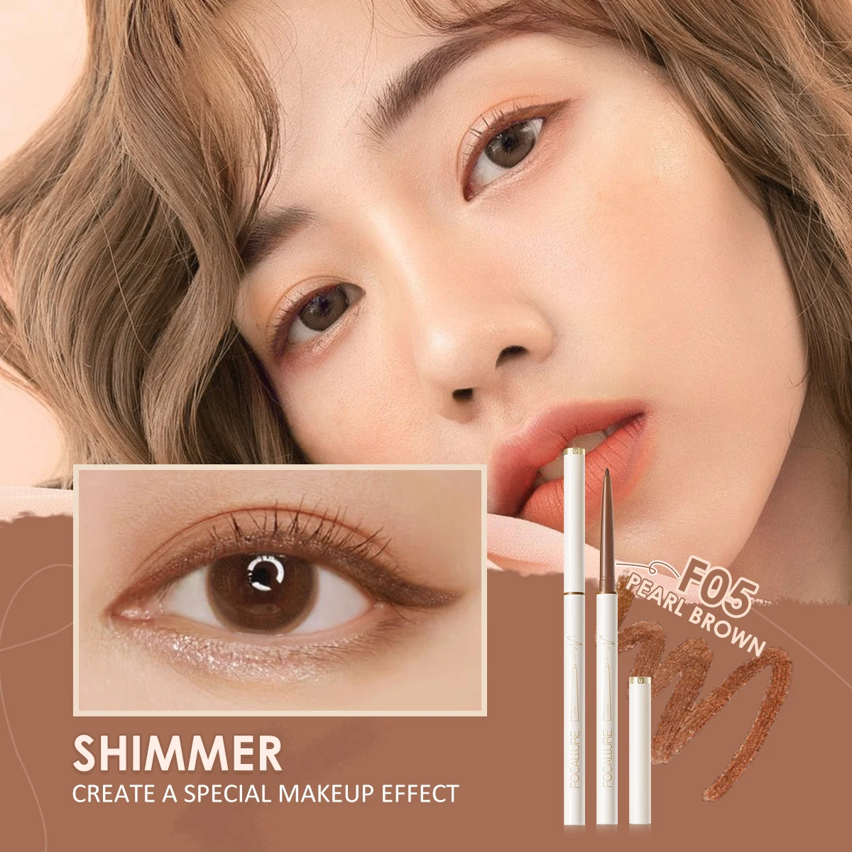 FOCALLURE Waterproof Eyeliner Gel Pencil Ultra-slim 1.7mm Soft Easy Wear High Pigment Professional Lasting Eyes Makeup