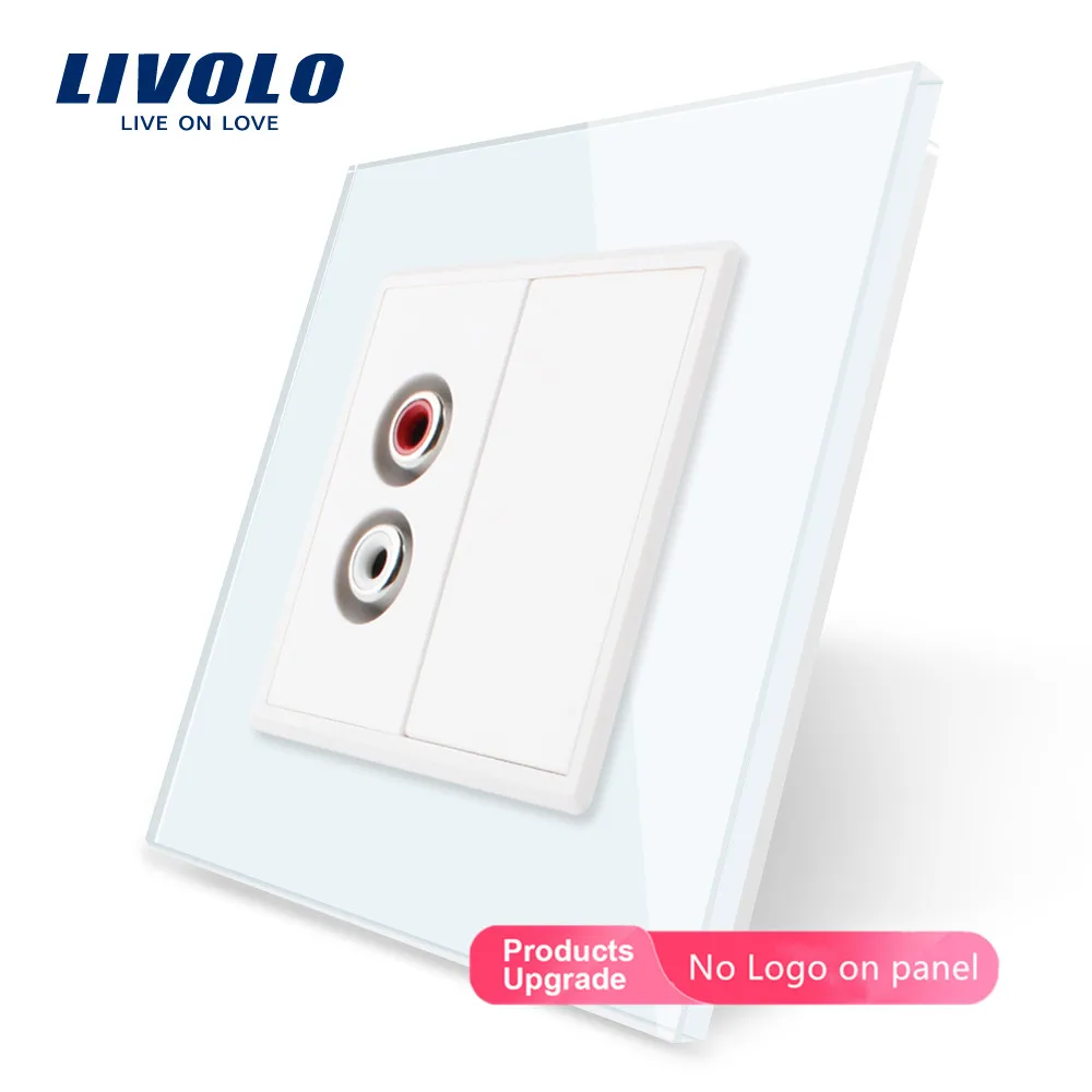 Livolo стандарт ЕС настенная розетка C791AD 11/12/13/15 4 цвета Хрустальная стеклянная