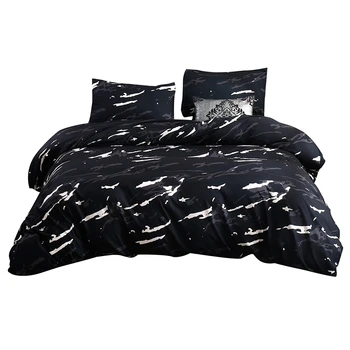

PHFU-Printed Sanded Quilt Cover Bedding Set Home Textile Bedclothes USA Polyester Cover Pillowcases Home Bedding Set