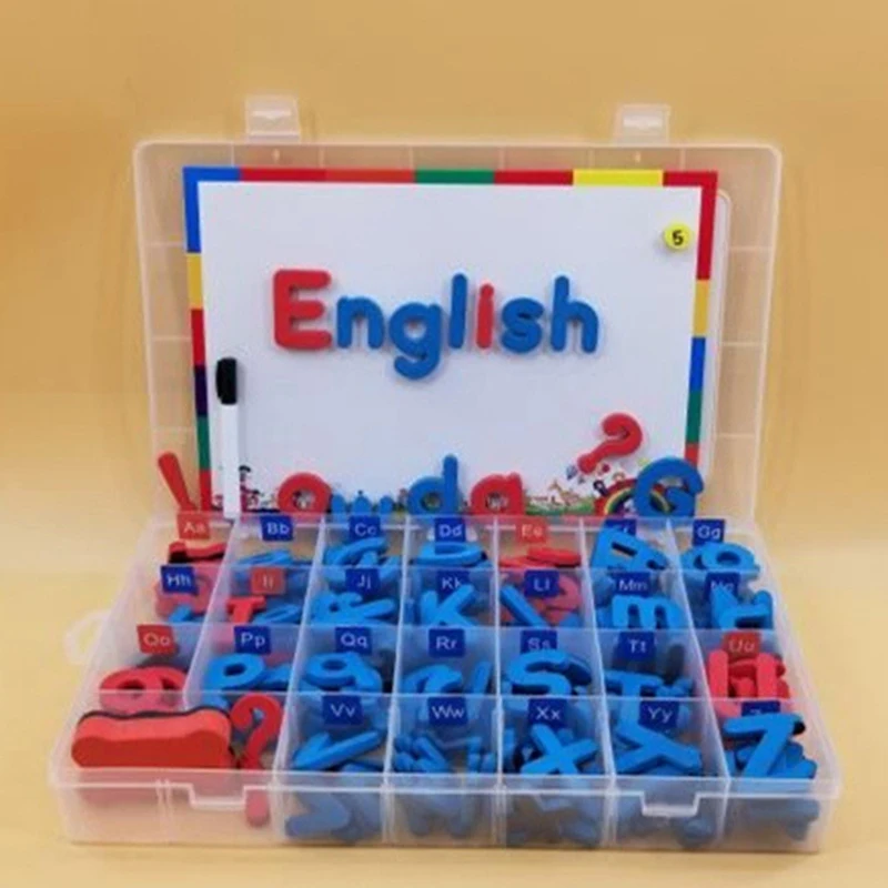  Magnetic English Uppercase Lowercase Letters Refrigerator Stickers Educational Toys English Student - 4000392924992