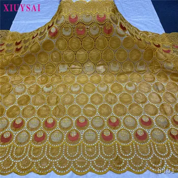 

African Bazin Riche Getzners Fabrics 2020 High Quality Nigerian French Net Lace Fabric Swiss voile Laces 5Yards/ S451