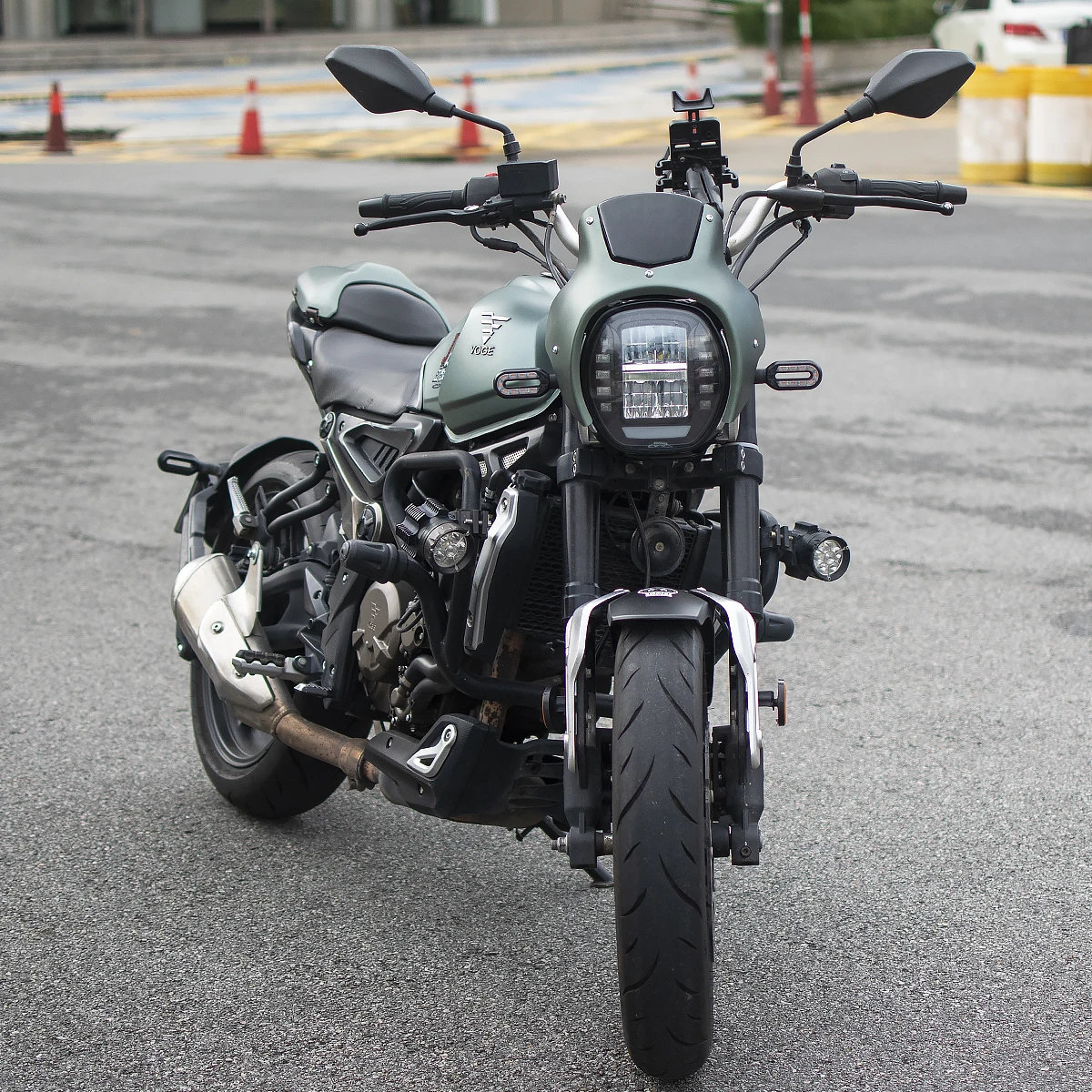 Customized For VOGE 300AC GPX MAD300 Motorcycle Round ABS Plastic Windscreen Headlight Fairing Windshield Cover
