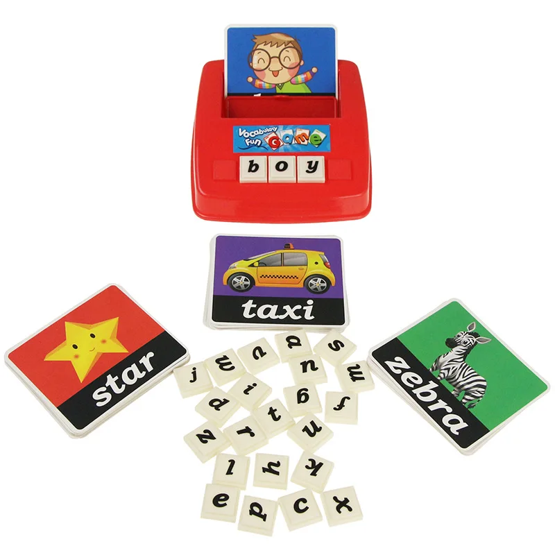 

Children Early Childhood English Educational ENLIGHTEN Toy Fun with Pictures Collocation Lettered Remember Word Parent And Child
