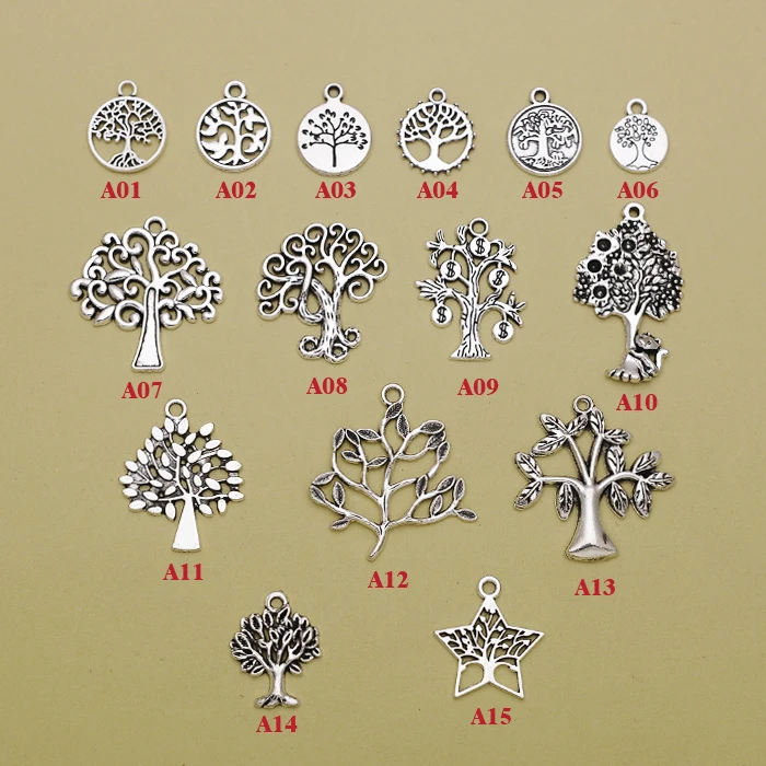 

Wish tree Charms, Antique Silver life tree Pendants/Charms, DIY supplies, jewelry making