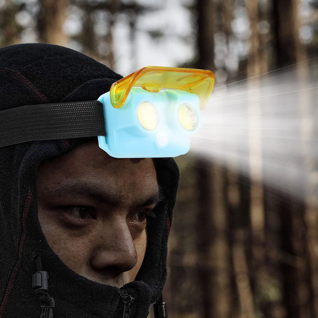 

Mini Headlight Waterproof Camping Fishing Super Bright COB Flashlight Lightweight Head Light