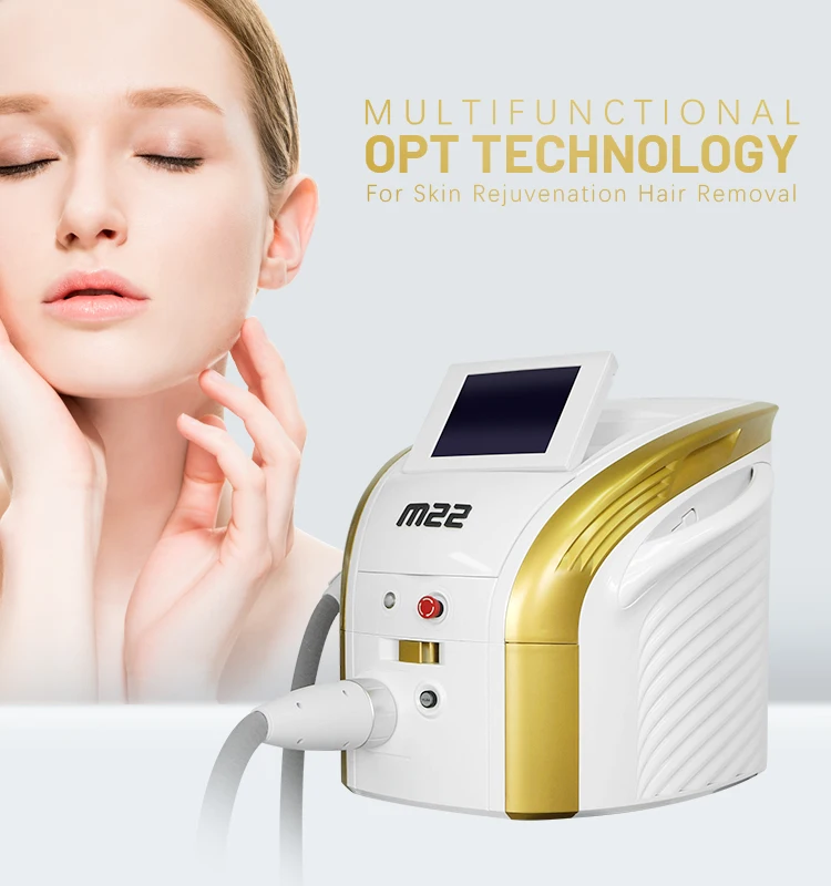 

M22 IPL OPT Machine Laser Hair Remover M22Blood Vessels Removal Skin Rejuvenation Q Switched Nd Yag Laser Wth 2 handles