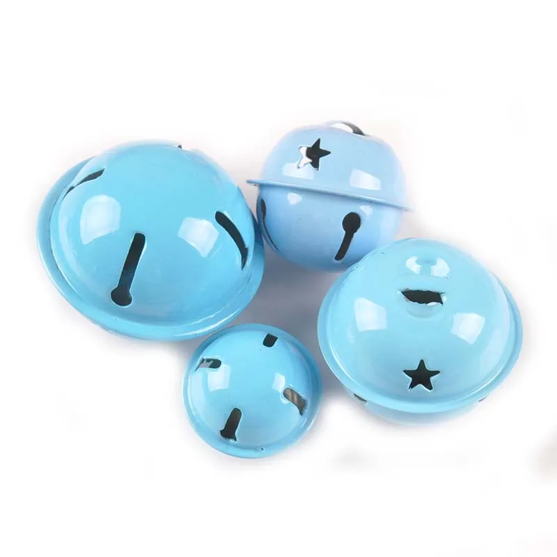 blue 8 Colors Iron Jingle Bells For Christmas Craft Home Decoration Accessories Pendants Hanging DIY Christmas Tree ornaments C2678 - Цвет: blue