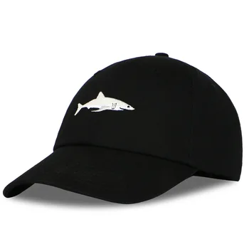 

Women Men shark embroidery snapback man cap baseball cap hip hop embroidery curved strapback dad hat summer fish sun hat caps