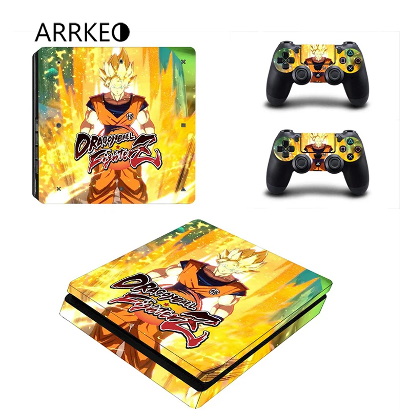 ARRKEO Dragon Ball Fighter Z виниловая Защитная крышка PS4 тонкие наклейки на кожу для sony playstation 4 тонкая консоль и 2 контроллера