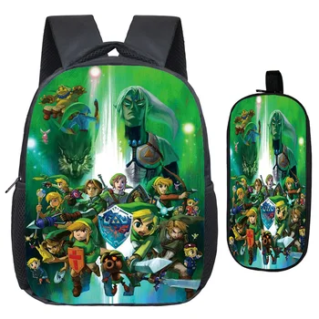 

The Legend of Zelda Rucksack Kindergarten School Bags Printing Pattern School Bags Beautiful Backpack with Kids Pencil Box