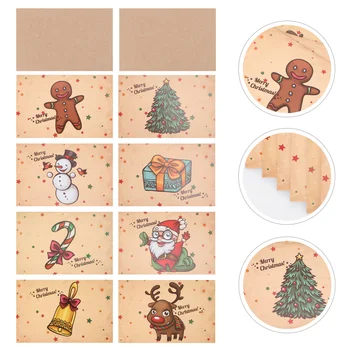 

8 Sets of Christmas Greeting Cards Blessing Cards with Envelopes (Random Style)